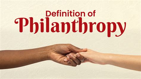 Philanthropy: Definitions .